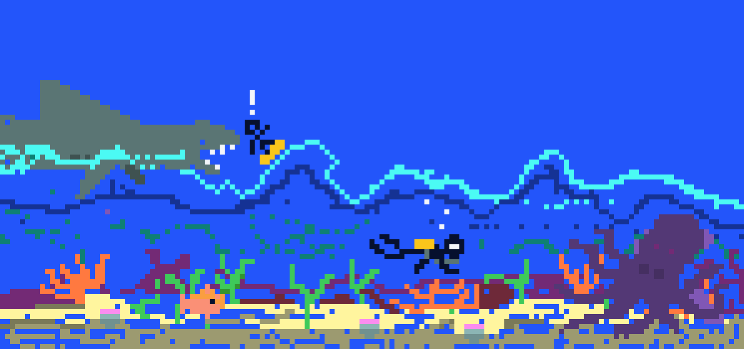 [c0cd2b] sharks and surfers and divers, oh my!