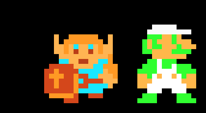 [55ced6] NES Characters but luigi zbotw link and dark samus