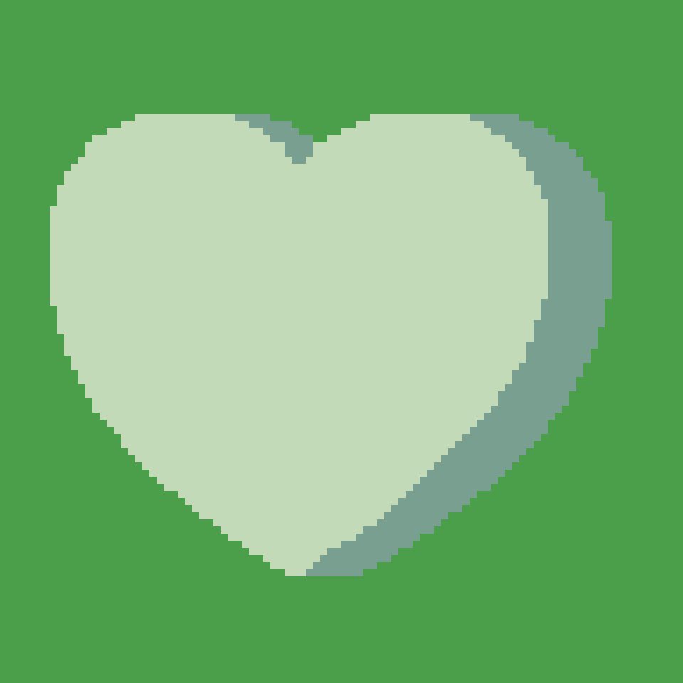 [90f36c] Green Heart No Boarder
