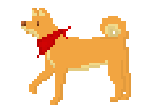 [be82ba] (You see a dog trotting toward you through the sand)