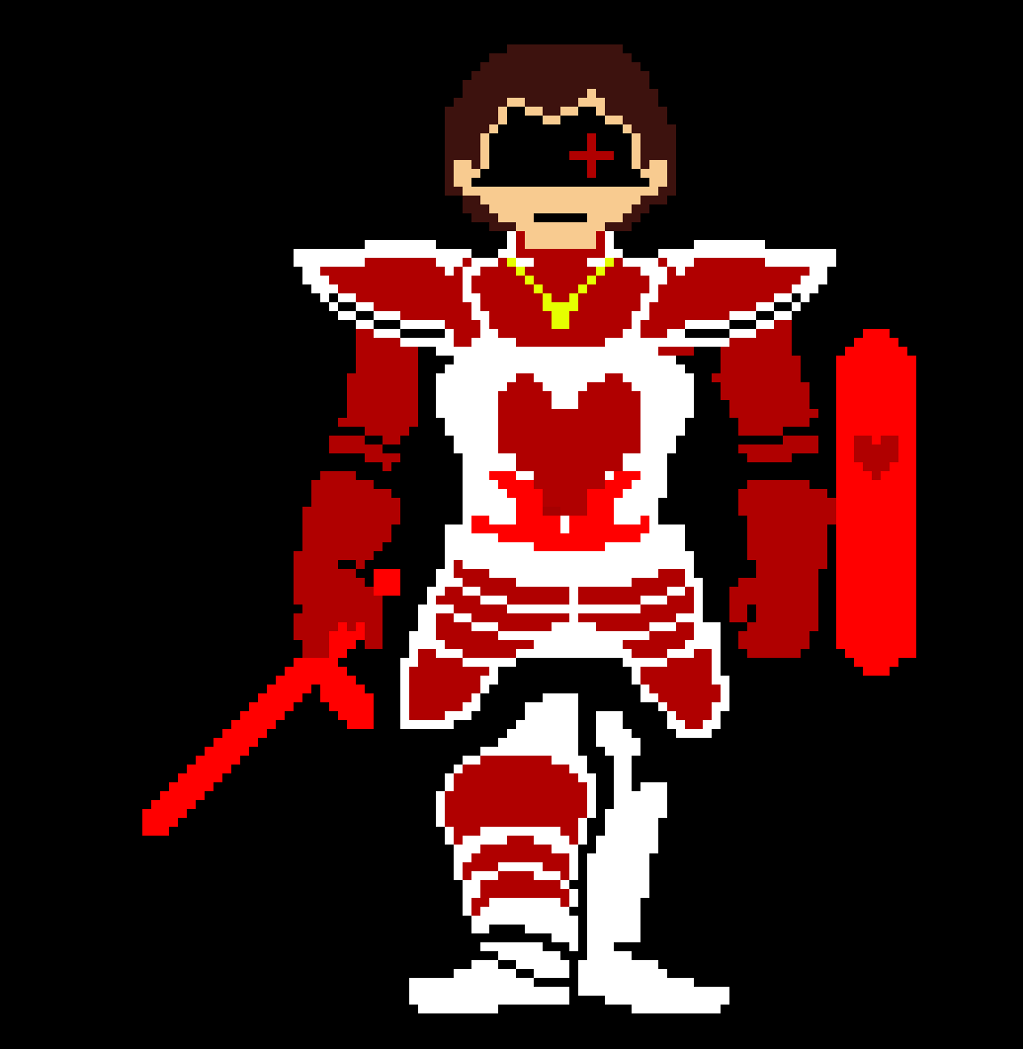 [035e23] Undertale-Style DT Knight Armored Battle Sprite V2