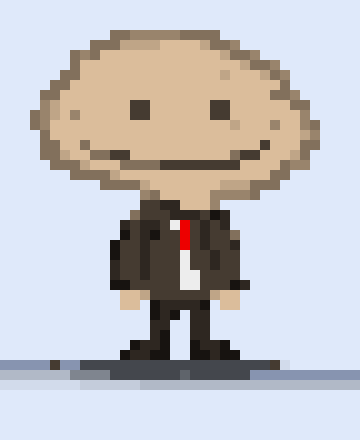 [d6a064] Sans: aight im going to redraw a sprite on pixil art to make an animation for it, bye! (the sprite is disbelief spongebob)