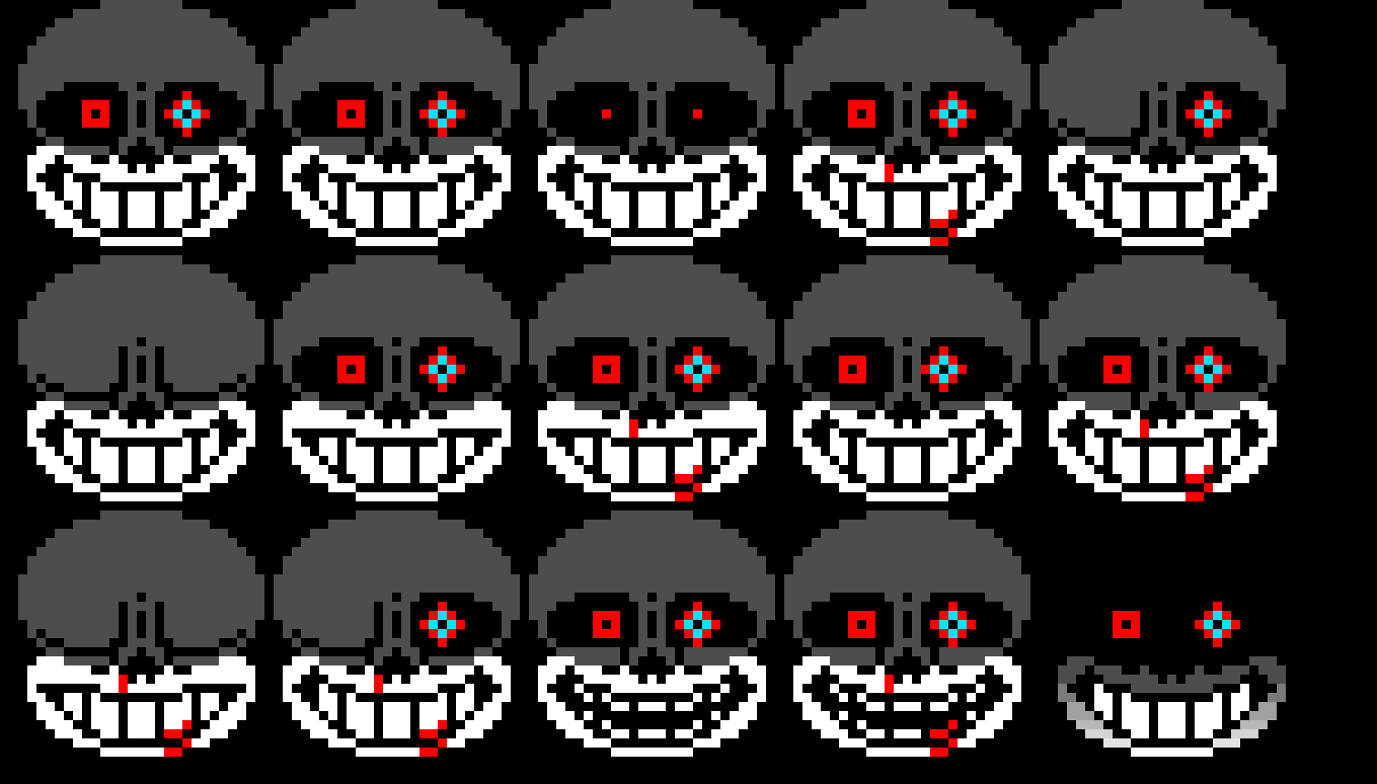 [c8bb2d] Dusttale Sans faces -cs (i found this imma use the faces as a ref