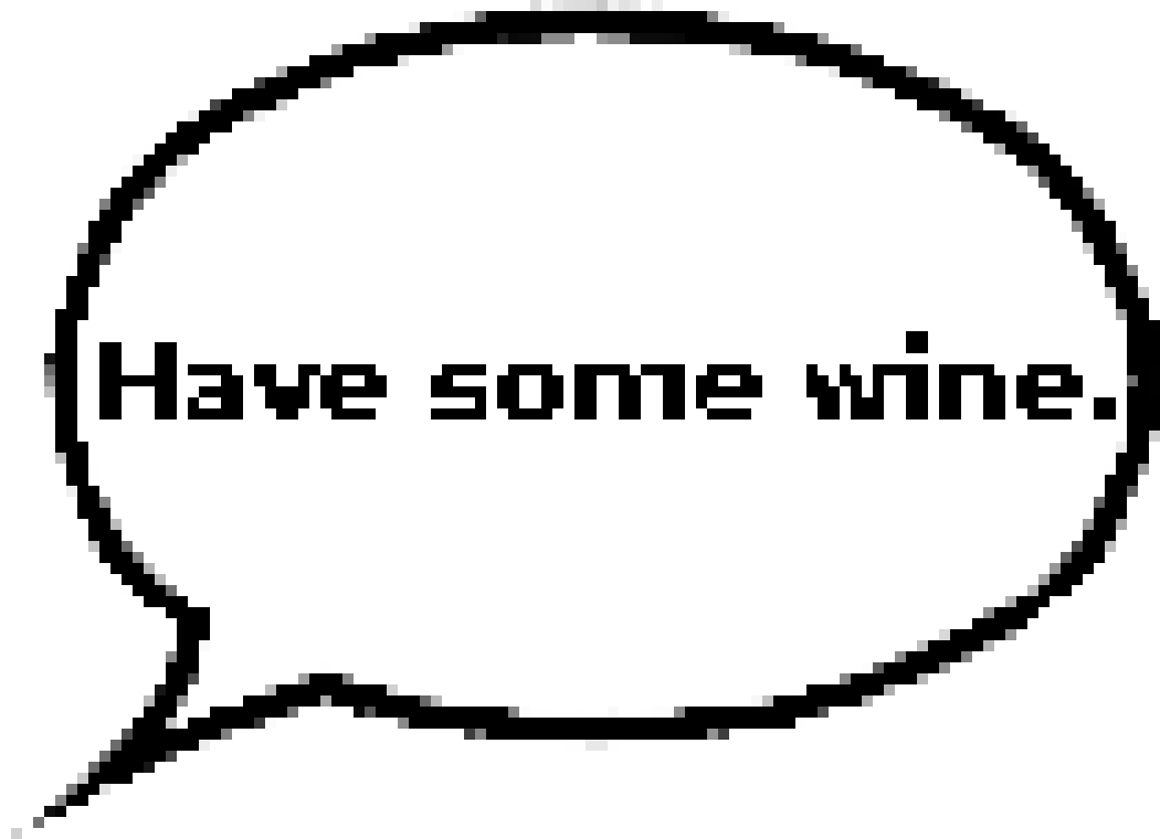 [79c209] Have A Cup Of Wine Pixelart