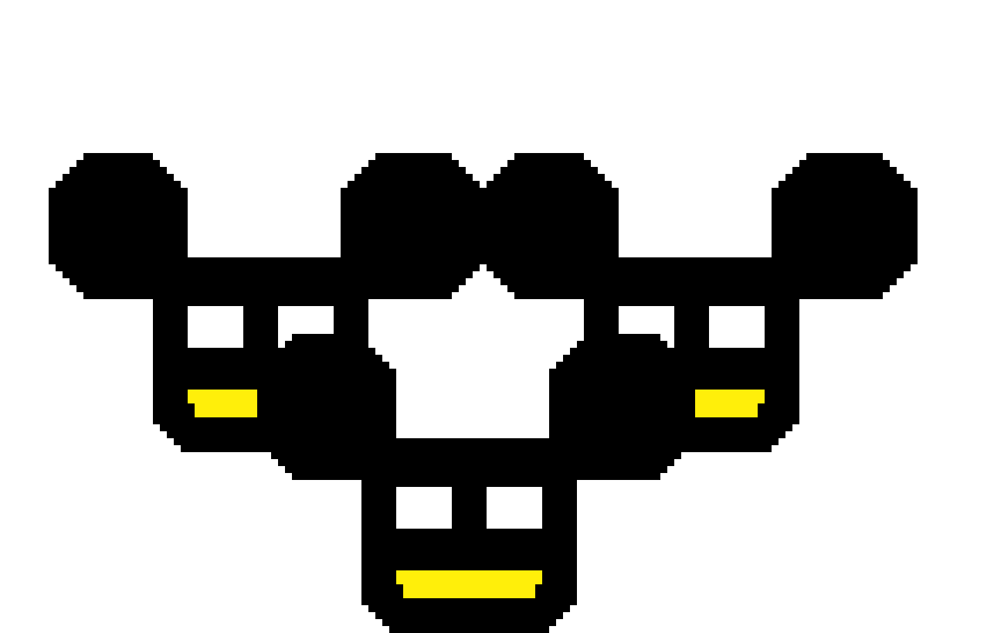 [9664c4] DEADMOU5 GANG BLACK W/YELLOW MOUTH