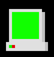 [ebf0c4] *a computer on tims workshop desk powers on*