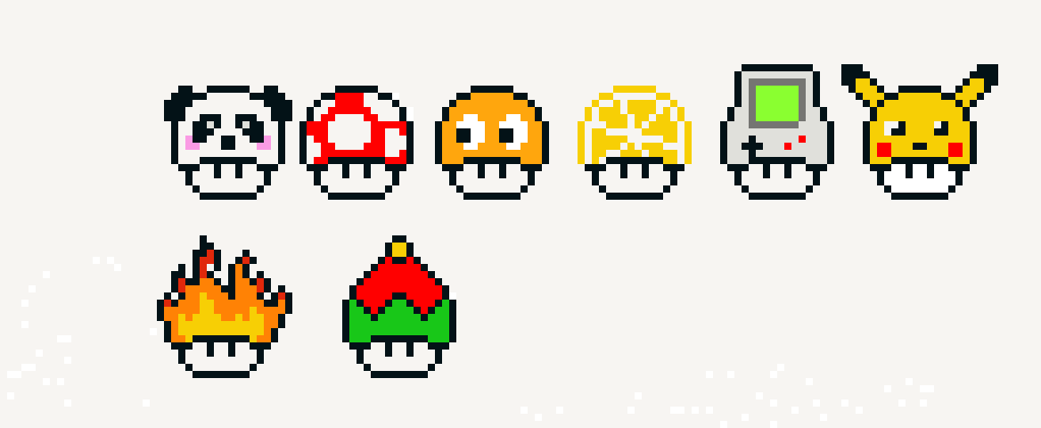 [9664c4] Mario Mushroom Verisons