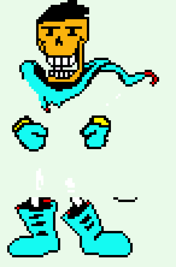 [f8f9b4] dusttale Papyrus sprite