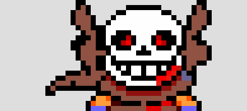 [a23199] *While dst is worried about the blaster ink sans quickly grabs it jumps onto another blaster and stands in the sky