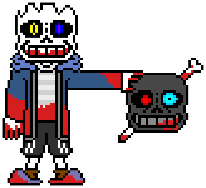 [d6b045] Test! Sans: Wait GlitchPaint... Your alive...? GlitchPaint: Yep... Idk why tho