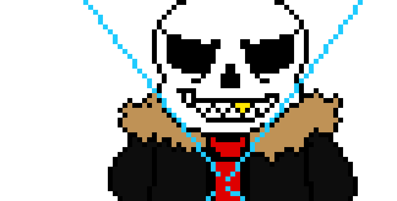 [53a360] Gaster blaster fires at ink also damaging him then sends sharp bones at him * 