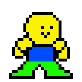 [0b51d0] I made Noob in the Megaman Style (With a base)