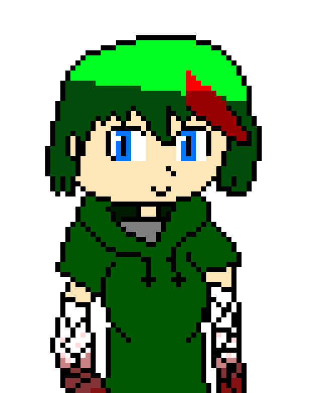 [5b2f3e] -starts smiling, presses an undertale button and walks off-