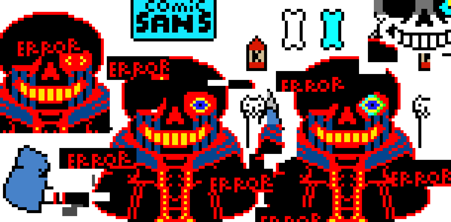 [a82578] (3.Error a glitchy and somewhat dangerous skeleton, he is unstable and prone to Outbursts, but when you need him he will come through)-ComicSanz