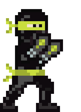 [bcb7cc] yellow Ninja walking 1