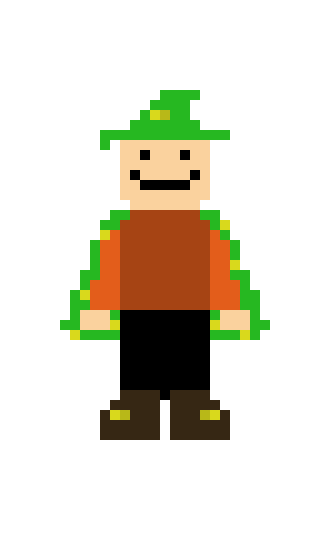 [9664c4] Green Wizard Front