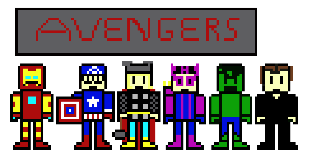 [7c3873] Avenger Pixel Art
