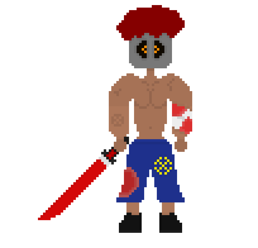 [6310ac] *Blood blankets the ground, corpses and blades litter the burning village*