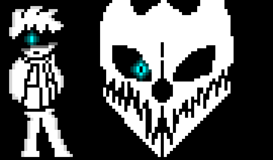 [7a0a81] *he dodges again.* ... *he turns chris' soul light blue, slowing him down. then summons blasters in a formation of X, and a plus. then turns his soul blue, and makes crystals come up from the ground in an attempt to stab him.*