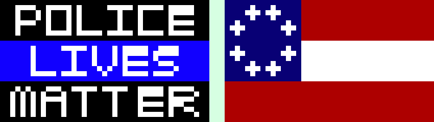 [59719d] Police Lives Matter & Confederate Flag.