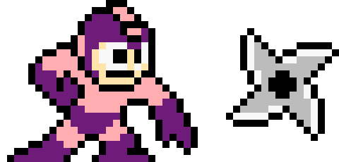 [7ed3e1] Mega Man using Shadow Blade