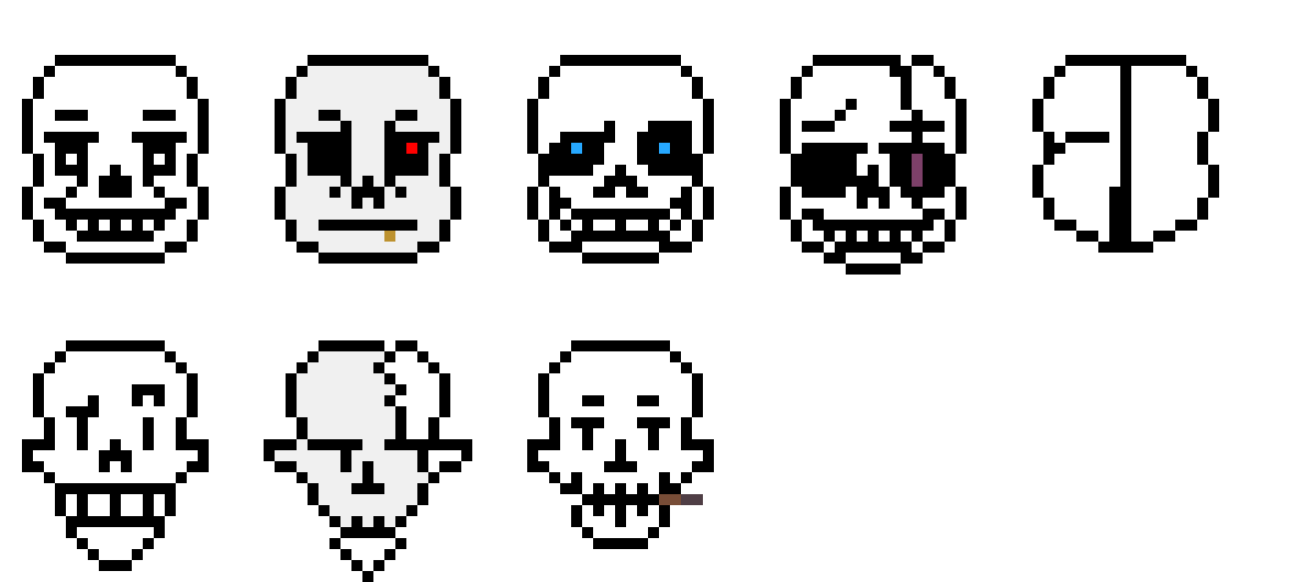 [576d87] Sans & Papyrus Pixel Art.