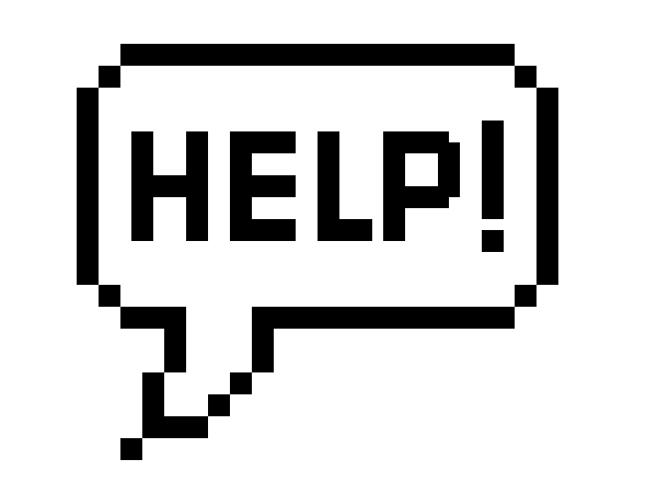 [63ff67] help pixel speech bubble