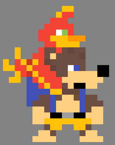 [212b1f] B: ... K: What's with the stops? B: -picks up knife- I'm sorry, Kazooie.