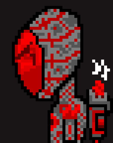 [c3bb50] He tries to cut at greens legs but his visuals are f'ed up so he cant see and misses