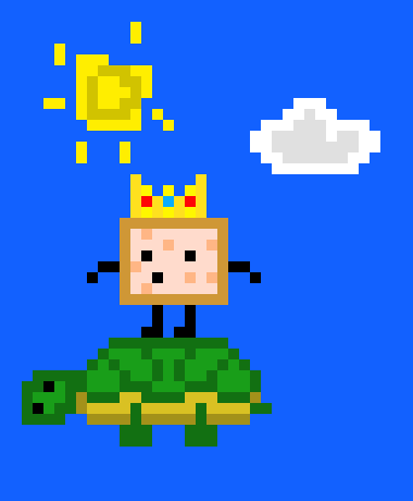 [497006] King Poptart and his flying turtle