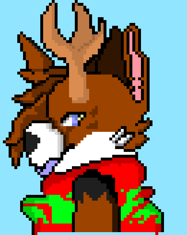 [2b9834] i did it comic now u a raindeer and also this be gift-shadow