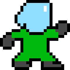 [9664c4] GreenAstronautRightWalking