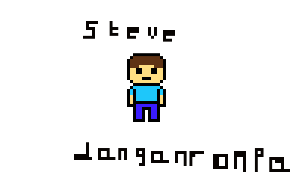 [039a9b] Minecraft Steve DanganRonpa sprite XD