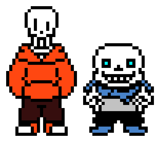 [54b9ad] UnderSwap Sans and Papyrus Overworld Sprite.