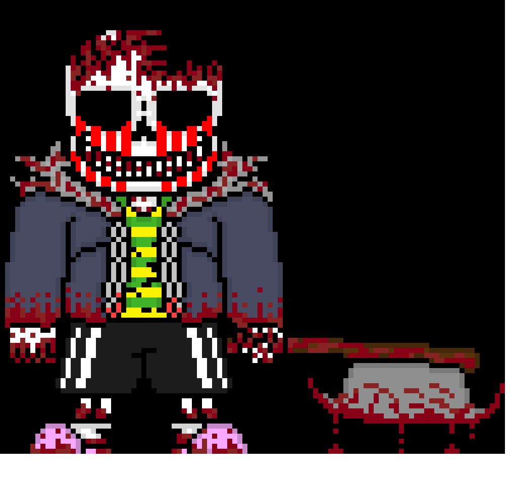 [e8cb42] BECAUSE HE IS PROTECTING FRISK, YOU KNOW THE ONE WHO DID GENOCIDE MILLIONS OF TIMES!!!!!! *he starts slashing at the wall, his axe is doing great damage to the wall* AHGGGHGHGHHGHGHHG