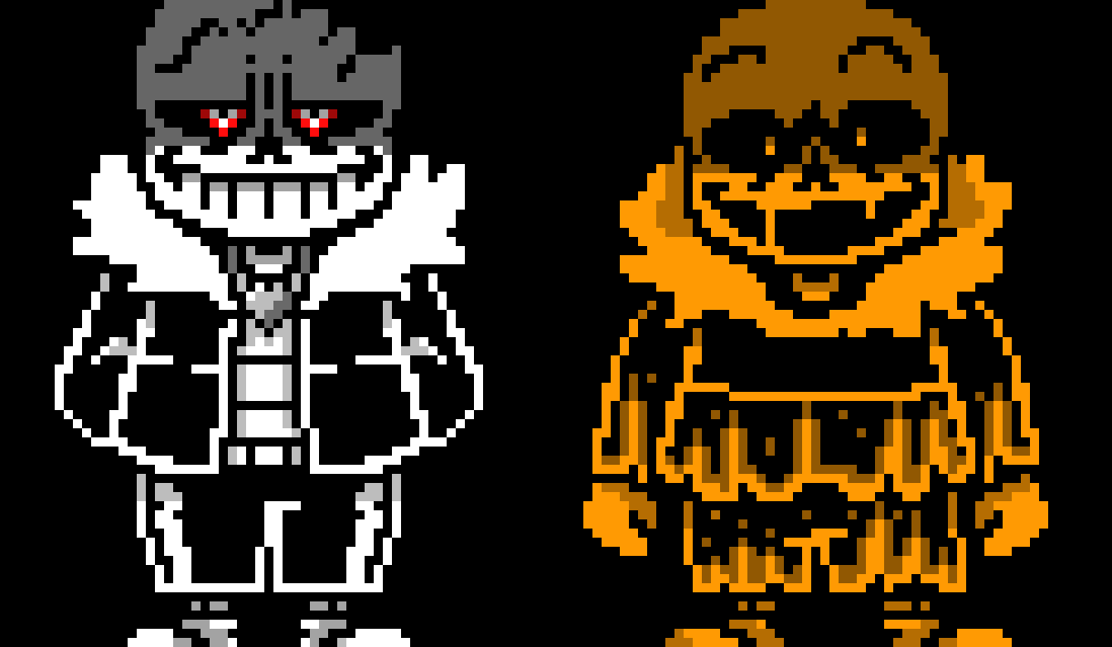 [f5cec4] before i go i wil say the name of their nonexisting themes (left: terralonia) (right: entropy)-DS!sans