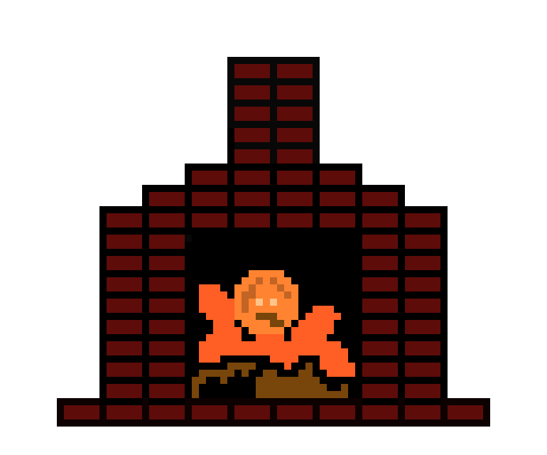 [9664c4] Sirus Black in fireplace