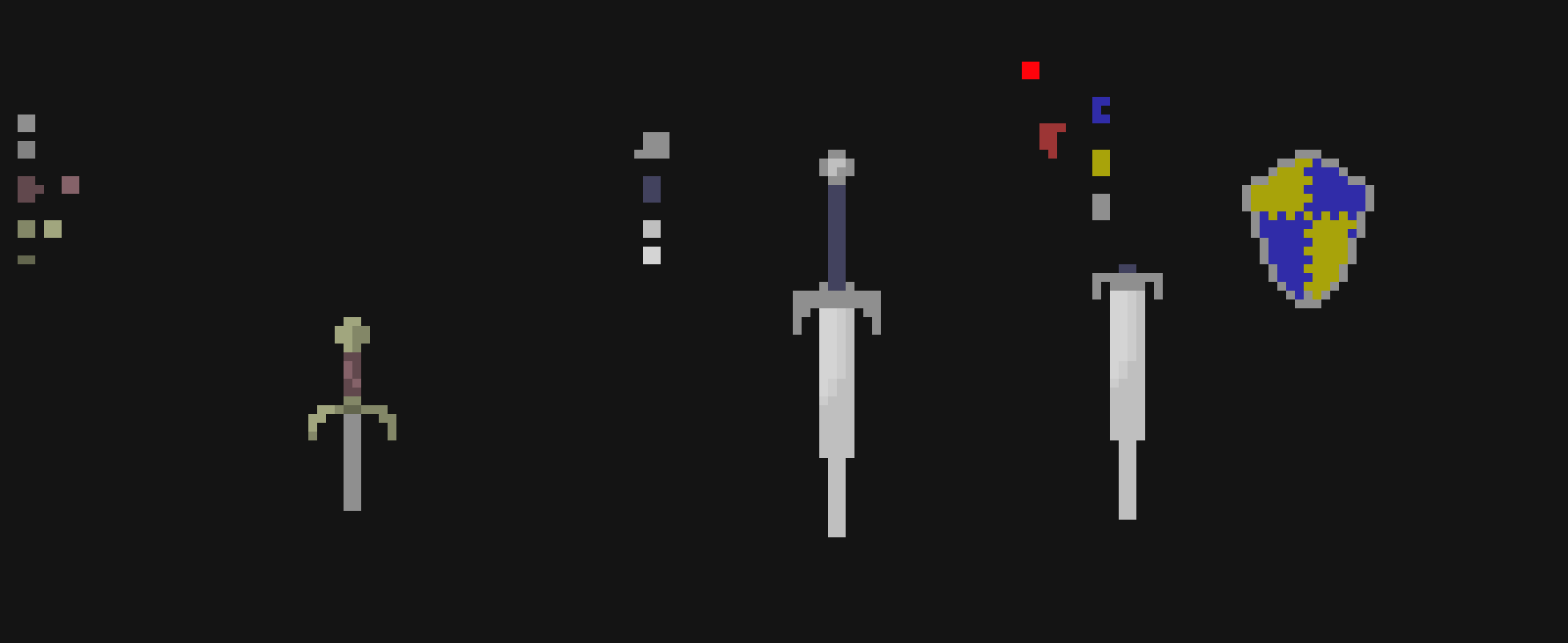 [d1a2e5] parry dagger, sword, sheild