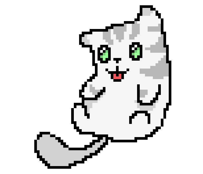 [9664c4] White cat with grey stripes