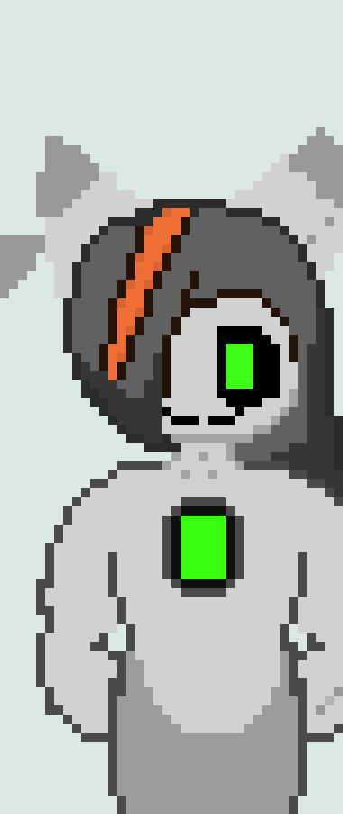 [d8d976] Happy Saturday+ Happy Halloween! Can somebody help me with my costume? im supposed to be a robo werewolf but as you can see im a robo Fox -Glitch