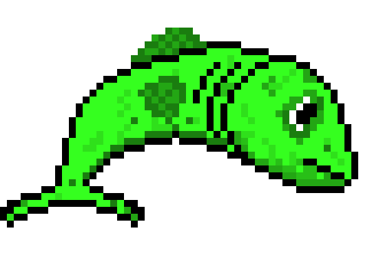 [aea7d0] green fish