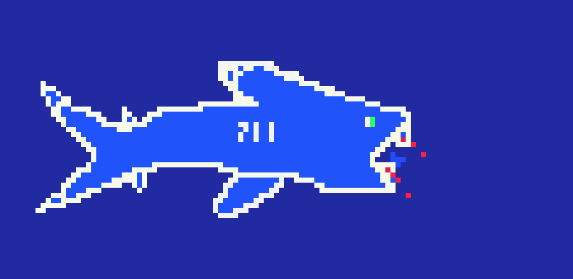 [9664c4] shark pixel art