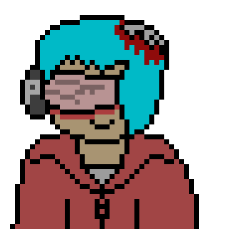 [5b2f3e] -sits down-