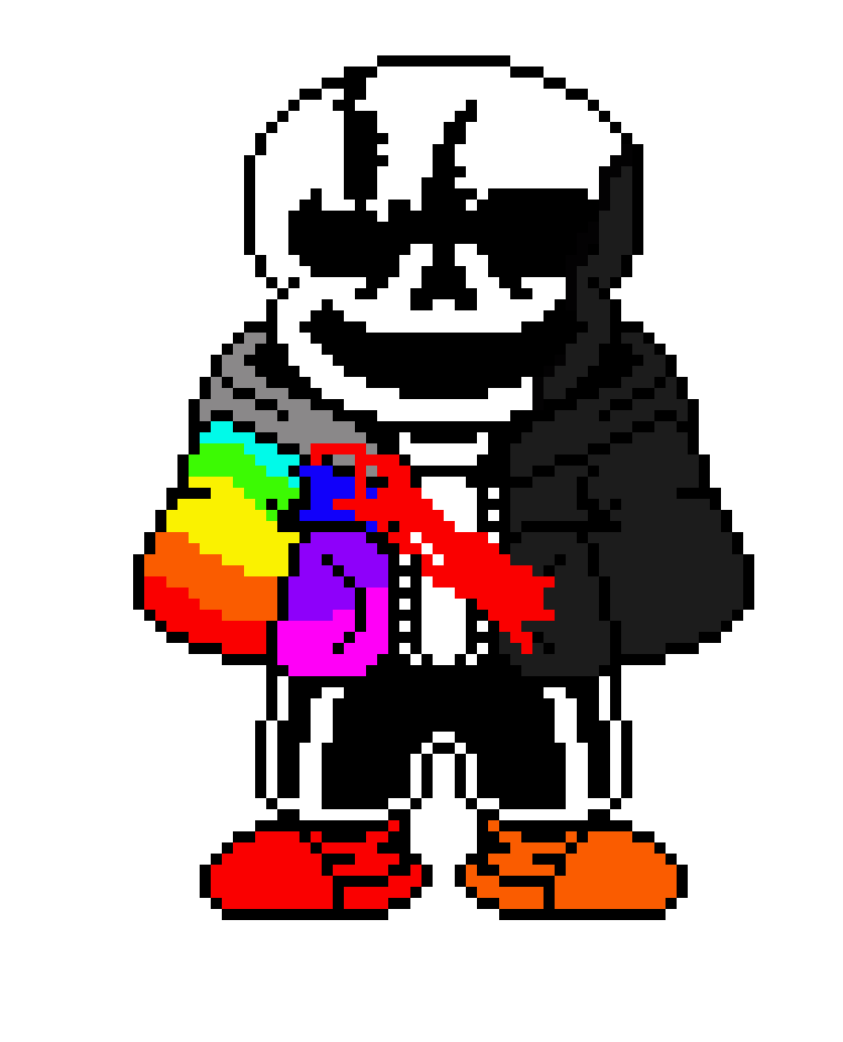 [832f29] k thats fine also ima fix my/ your sprite rainbow fox k - rainbow sans