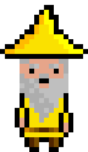 [bb0007] Pixel Wizard Gold Idle AniF3