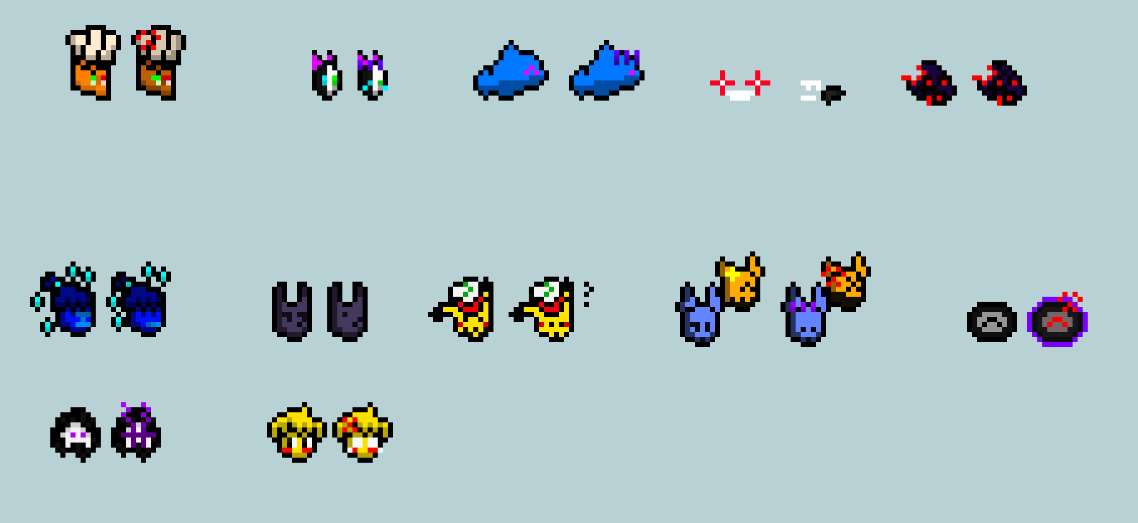 [17d6d3] in order, from left to right: lss, oreo, bagel child, demented, sy-fy/0rion, skeld, pikachu, evan and eve, ODST, tim, and lucas.