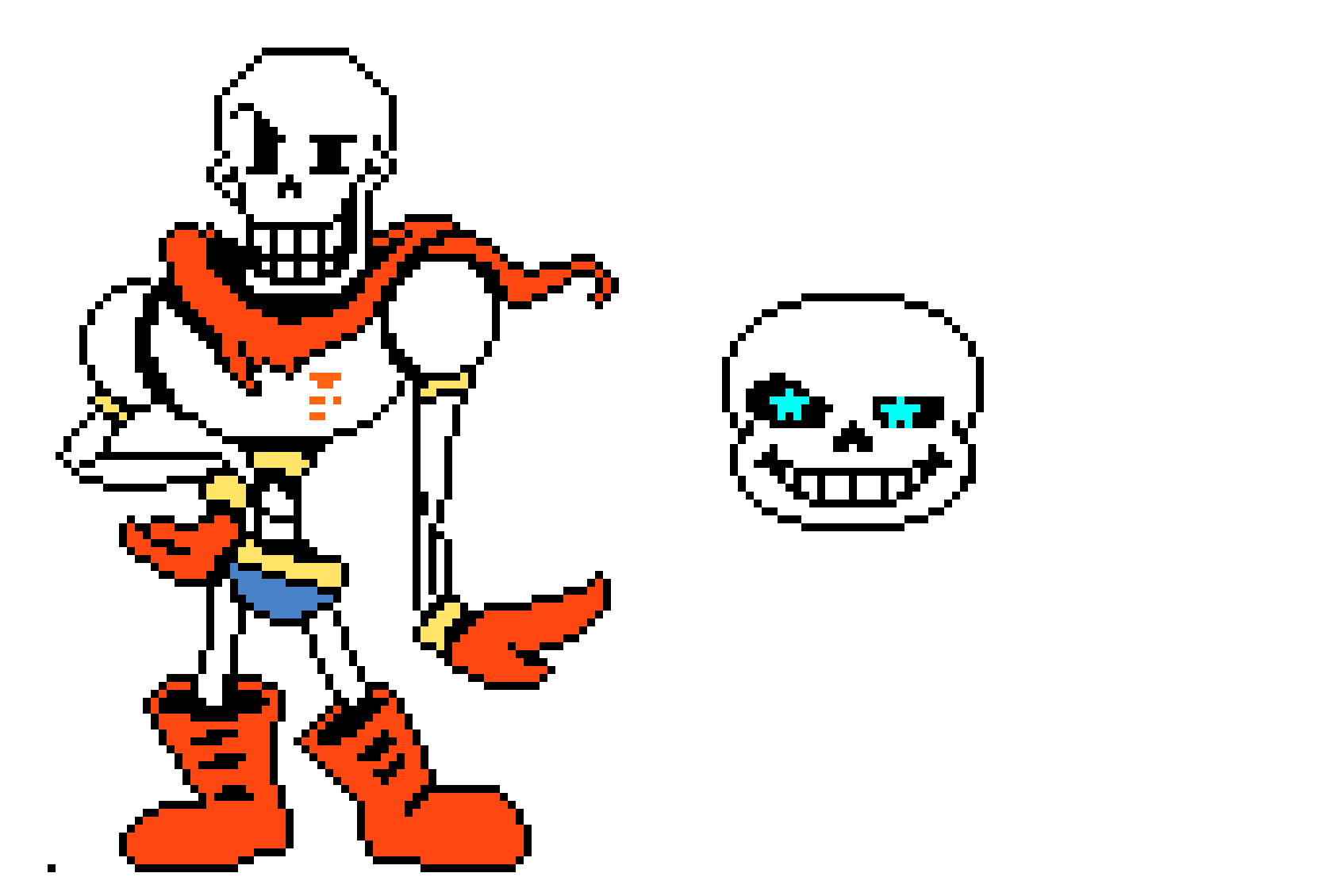 [8c4552] Undertale Sans and Papyrus Battle Sprite. (Update Papyrus's Head)