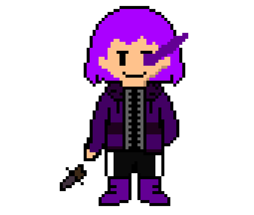 [3354ce] This no shading no decent glowing eye terrie made me my old jacket when I used to godmode *cringes at ugly sprite* -Ian