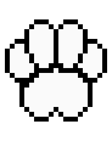 [8eb9a7] Paw Print Plain