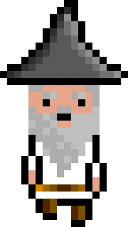 [2f4a79] Pixel Wizard White Jumping AniF2